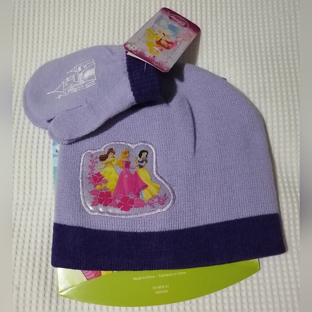 🔥SALE🔥 Disney Princesses Cinderella Girls Winter Hat / Mittens NWT Sz 4 / 6X